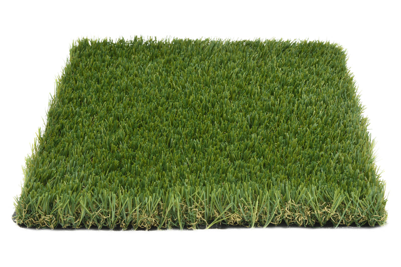 Lykke konstgräsmatta från Svea Grass för lek, landskap och offentliga miljöer, visar grön, tät konstgräsyta.