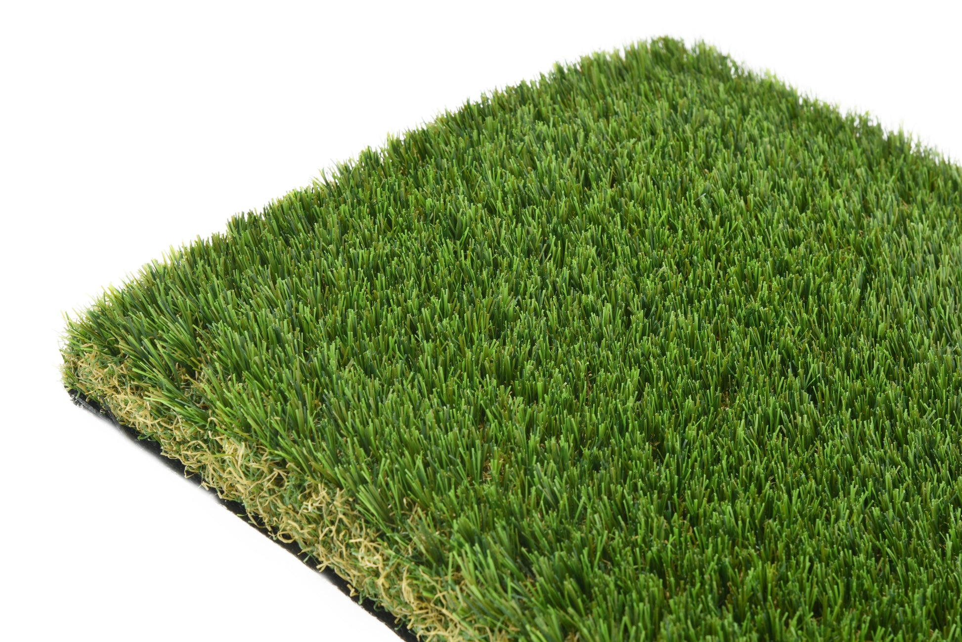 Högkvalitativ konstgräsmatta från Svea Grass, perfekt för trädgård och landscaping, med grön, tät konstgräs på bilden.